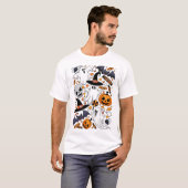 Ghosts Spooky en griezelige Schattigee Monsters T-shirt (Voorkant volledig)