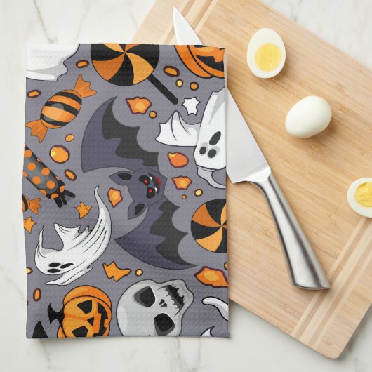Ghosts Spooky en griezelige Schattigee Monsters Theedoek (Quarter Fold)