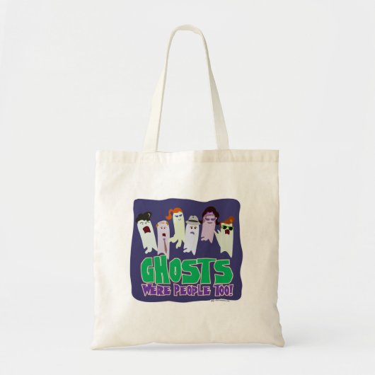 Ghosts waren mensen te Halloween Cartoon Slogan Tote Bag (Voorkant)