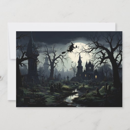 Ghosts Witters Manor Halloween Party Invitation (Dos)