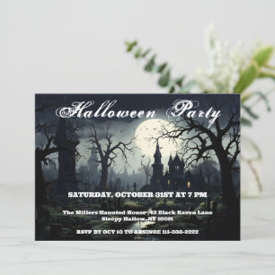 Ghosts Witters Manor Halloween Party Invitation