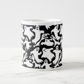 Ghosty Pattern Jumbo Coffee Mok (Voorkant)