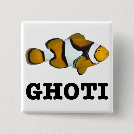 GHOTI-toets Vierkante Button 5,1 Cm (Voorkant)