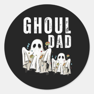 Ghoul Dad Funny Halloween Daddy Ghost Gifts Ronde Sticker