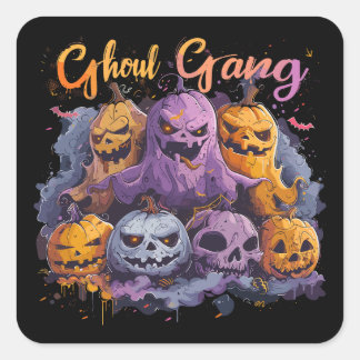 Ghoul Gang | ExDesigner | Halloween Vierkante Sticker
