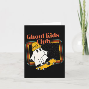 Ghoul Kinder Club Skater Halloween Cool Ghost Skat Kaart