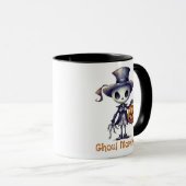 Ghoul Morning Ghoul Skeleton Halloween Mug (Devant droit)