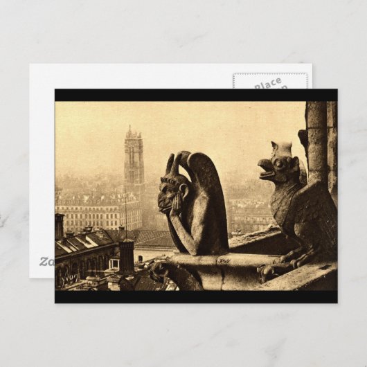 Ghoul Notre Dame, Parijs Frankrijk 1912 Briefkaart (Voorkant / Achterkant)