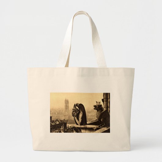 Ghoul Notre Dame, Parijs Frankrijk 1912 Grote Tote Bag (Voorkant)