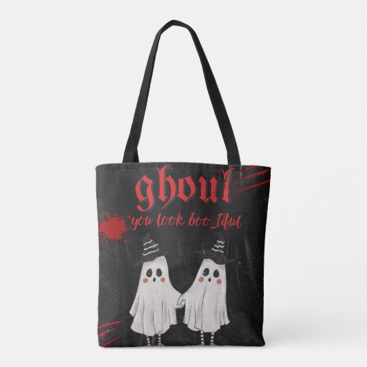 Ghoul You Look Boo-tiful Funny Halloween Tote Bag (Achterkant)