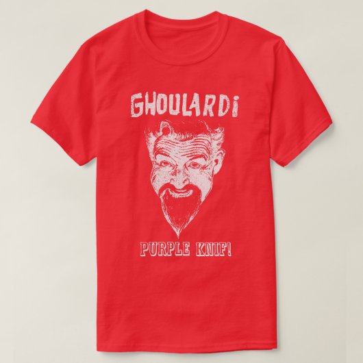 Ghoulardi Paarse Knif T-shirt (Design voorkant)