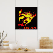 Ghoulardi (rood/geel) Matte Poster (Keuken)