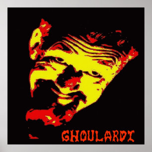 Ghoulardi (rood/geel) Matte Poster
