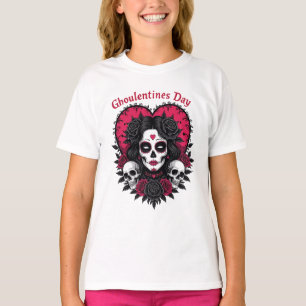 Ghoulentines Dag Gotische Fusie van Valentijn T-shirt