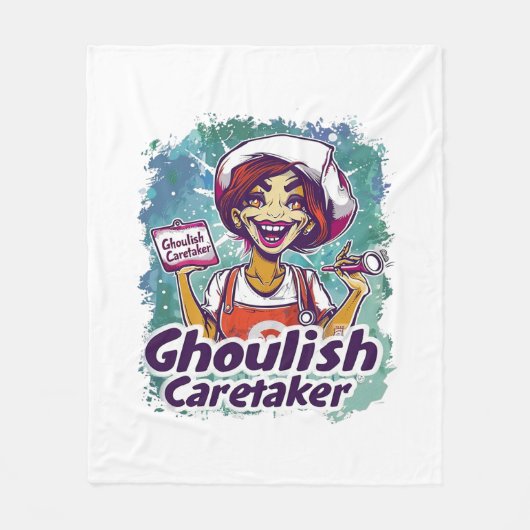 Ghoulish Caretaker Nurse Fleece Deken (Voorkant)