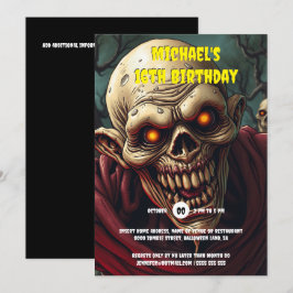 Ghoulish ghoul Halloween monster volwassen partij Kaart