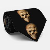 Ghoulish Grinning Skull Stropdas (Opgerold)