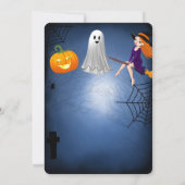 Ghouls avond uit halloween bachelorette kaart (Achterkant)