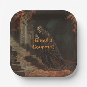 Ghoul's Gourmet Halloween Phantom In Crypt Papieren Bordje