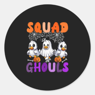 Ghouls halloween squad drie cute eenden cosplay ronde sticker