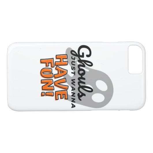 Ghouls Just Wanna Have Fun (Grijs) Case-Mate iPhone Case (Achterkant (Horizontaal))