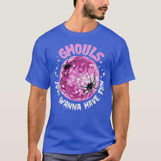 Ghouls Just Wanna Have Fun Spiders Night Out Boys  T-shirt