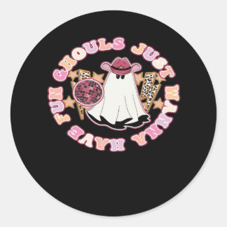 Ghouls Just Wanna Have Fun (Westerne stijl Hallowe Ronde Sticker
