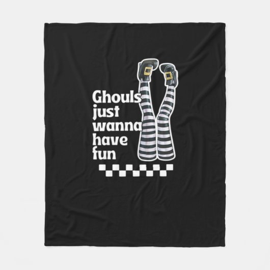 Ghouls wil gewoon een Fun Funny Halloween hebben Fleece Deken (Voorkant)