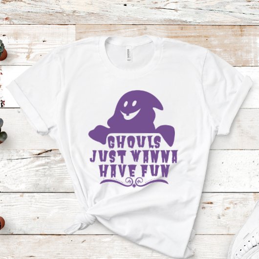 Ghouls wil gewoon een vun Paarse Halloween hebben T-shirt