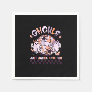 Ghouls wil gewoon een vun Retro Halloween kostuum Servet