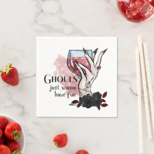 Ghouls wil gewoon Fun Halloween hebben Servet