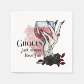 Ghouls wil gewoon Fun Halloween hebben Servet (Voorkant)