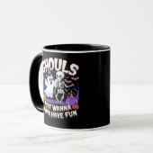 Ghouls wil gewoon plezier hebben Basic & Quote Mok (Voorkant links)