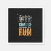 Ghouls wil gewoon plezier hebben grappige zombies servet (Voorkant)