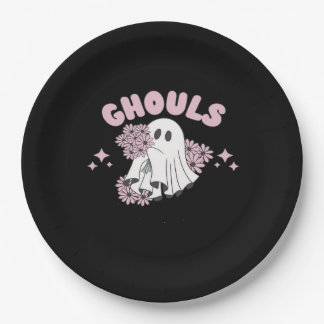 Ghouls wil gewoon plezier hebben Halloween Art Bas Papieren Bordje