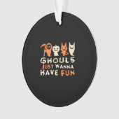 Ghouls wil gewoon plezier luiaard Halloween Ornament (voorkant)