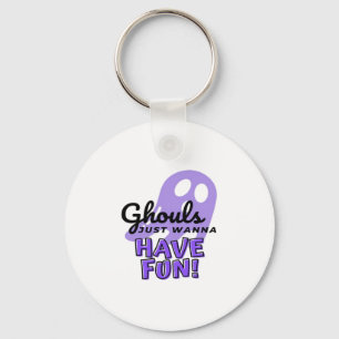 Ghouls wil gewoon plezier luiaard Halloween Sleutelhanger