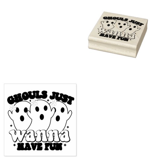 Ghouls wil gewoon vun ghost hebben 	rubberstempel (Gestempeld)