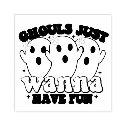 Ghouls wil gewoon vun ghost hebben 	rubberstempel (Afrduk)