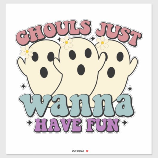 Ghouls wil gewoon vun ghost hebben sticker (Vel)