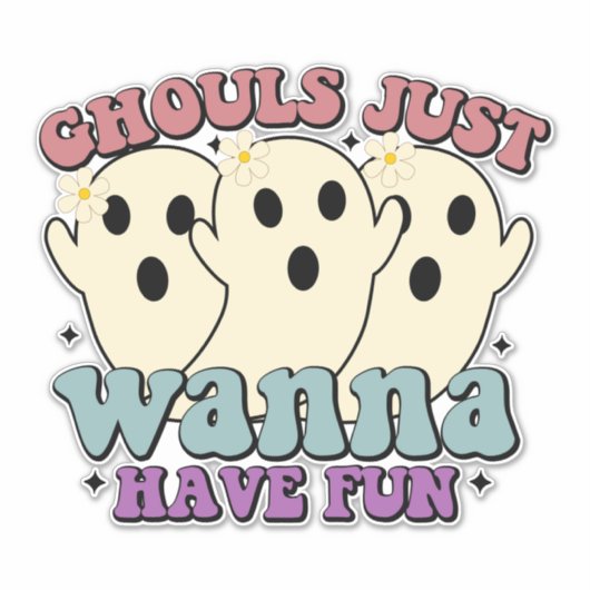Ghouls wil gewoon vun ghost hebben sticker (Voorkant)