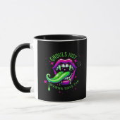 Ghouls willen gewoon een leuk boo-tiful ontwerp he mok (Links)