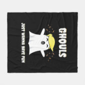 Ghouls willen gewoon een leuk retro-ontwerp hebben fleece deken (Voorkant (Horizontaal))