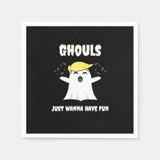 Ghouls willen gewoon een leuk retro-ontwerp hebben servet (Voorkant)