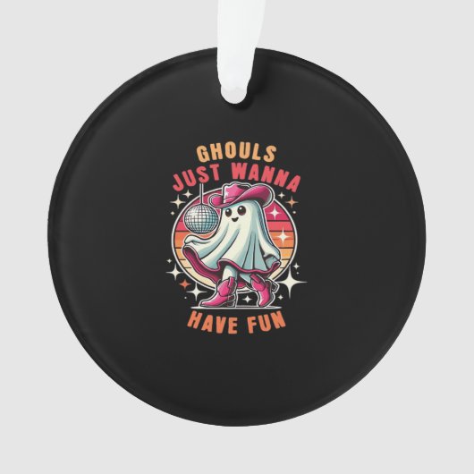 Ghouls willen gewoon een leuke retro disco hebben ornament (voorkant)