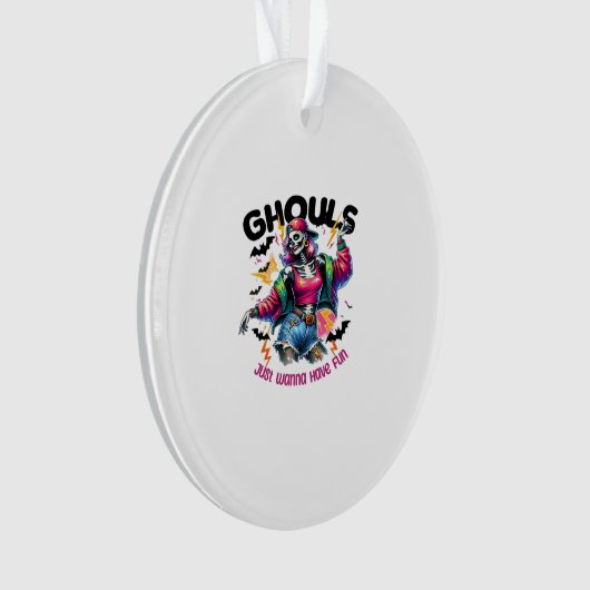 Ghouls willen gewoon leuke Halloween-vibes hebben Ornament (voorkant)