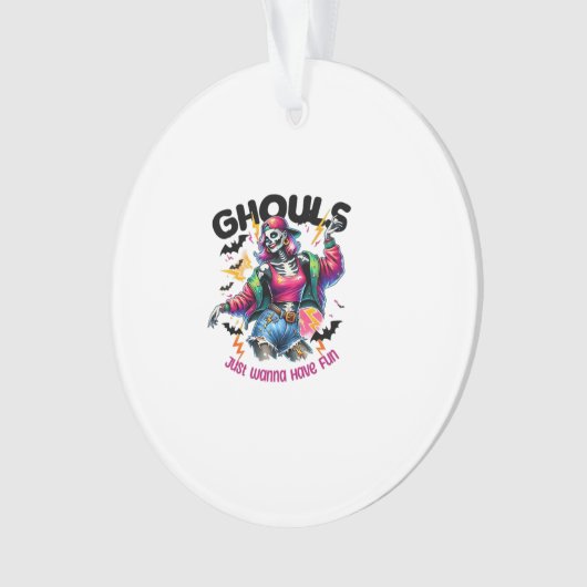 Ghouls willen gewoon leuke Halloween-vibes hebben Ornament (voorkant)