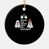 Ghouls willen gewoon leuke herfstvibes hebben keramisch ornament (Voorkant)