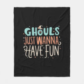 Ghouls willen gewoon leuke luiaard vibes hebben fleece deken (Voorkant)