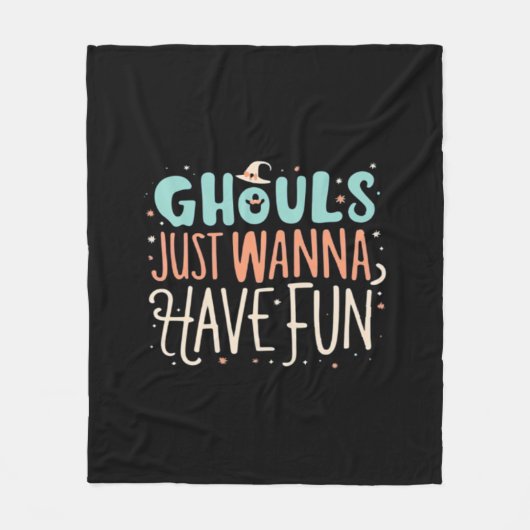 Ghouls willen gewoon leuke luiaard vibes hebben fleece deken (Voorkant)